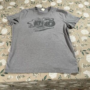 Vintage Abercrombie & Fitch Shirt Mens XL Muscle Gray Single Stitch Camera Y2K